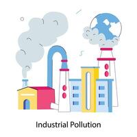 Trendy Industrial Pollution vector