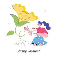 Trendy Botany Research vector