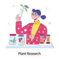 Trendy Plant Research vector