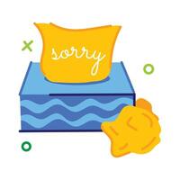 Trendy Tissue Box vector