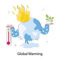 Trendy Global Warming vector