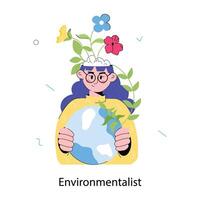 Trendy Environmentalist Concepts vector