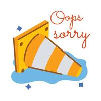 Trendy Damage Cone vector