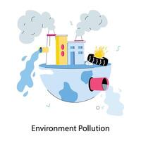 Trendy Environment Pollution vector