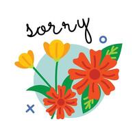 Trendy Sorry Concepts vector