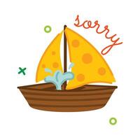 Trendy Sinking Boat vector