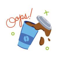 Trendy Coffee Spill vector