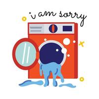 Trendy Machine Overflow vector