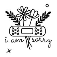 Trendy Sorry Letters vector