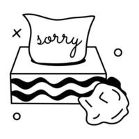 Trendy Tissue Box vector