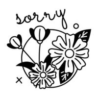 Trendy Sorry Concepts vector