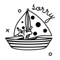 Trendy Sinking Boat vector