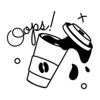 Trendy Coffee Spill vector