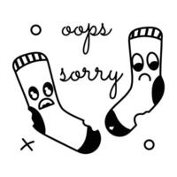 Trendy Different Socks vector