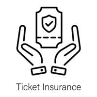 Trendy Ticket Insurance vector