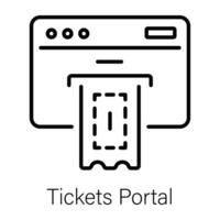 Trendy Tickets Portal vector