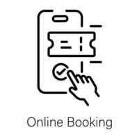 Trendy Online Booking vector
