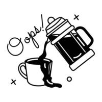 Trendy Overflow Coffee vector