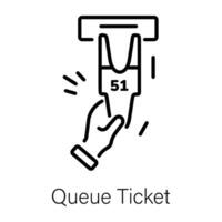 Trendy Queue Ticket vector