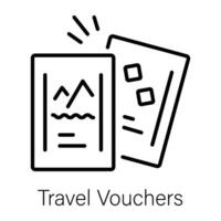 Trendy Travel Vouchers vector