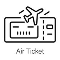 Trendy Air Ticket vector