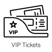 Trendy VIP Tickets vector