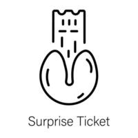 Trendy Surprise Ticket vector