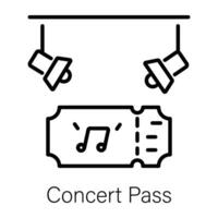 Trendy Concert Pass vector