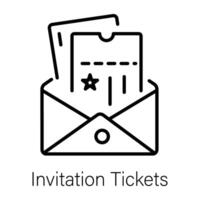 Trendy Invitation Tickets vector