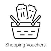 Trendy Shopping Vouchers vector