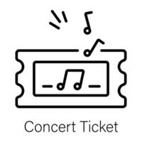Trendy Concert Ticket vector