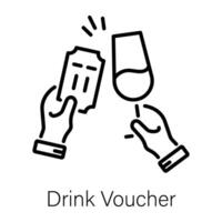 Trendy Drink Voucher vector