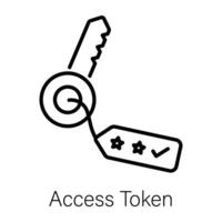 Trendy Access Token vector