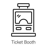 Trendy Ticket Booth vector