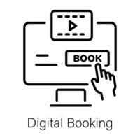 Trendy Digital Booking vector