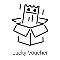 Trendy Lucky Voucher vector