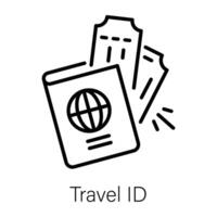 Trendy Travel ID vector