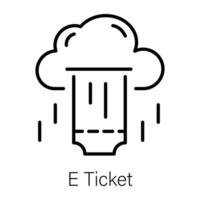 Trendy E Ticket vector