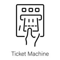 Trendy Ticket Machine vector