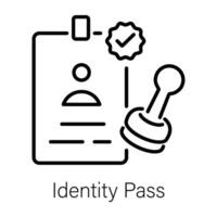 Trendy Identity Pass vector