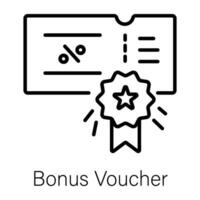 Trendy Bonus Voucher vector