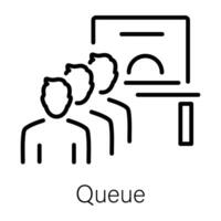 Trendy Queue Concepts vector