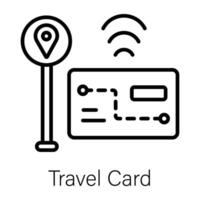 Trendy Travel Card vector