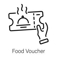 Trendy Food Voucher vector