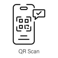 Trendy QR Scan vector