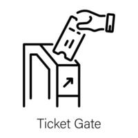 Trendy Ticket Gate vector