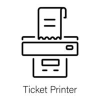Trendy Ticket Printer vector