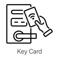 Trendy Key Card vector
