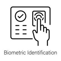 Trendy Biometric Identification vector