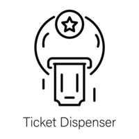 Trendy Ticket Dispenser vector